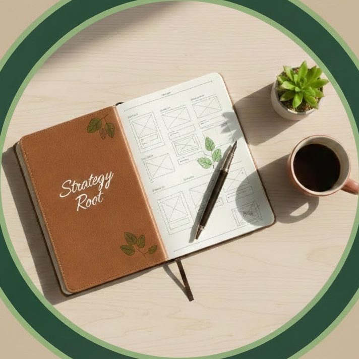 Diagnostic Vital Illustration de racines profondes s'ancrant dans le sol, représentant les fondations stables et le diagnostic technique d'un projet.