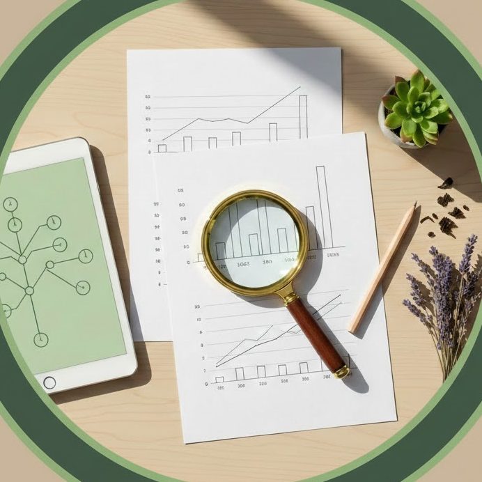 Indicateurs de croissance Représentation d'un flux limpide, illustrant la visualisation de données et l'aide à la décision sans stress.